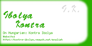 ibolya kontra business card